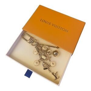 Louis Vuitton Fleur de Monogram Bag Charm in Gold
